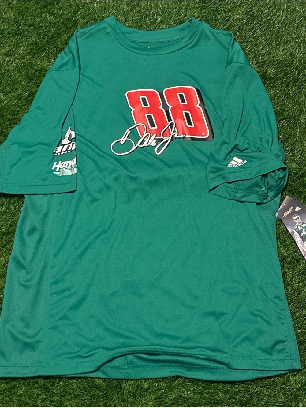 NWT AMP Energy Green Adidas #88 Dale Jr. Racing Tee XL